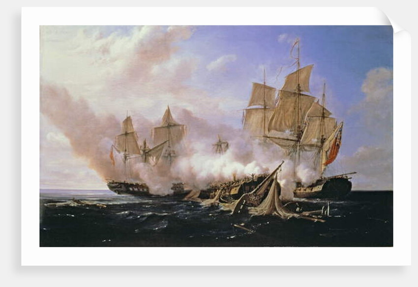 Battle Between the Frigate 'Pomone' and the English Frigates 'Alcestis and Active', 29 November 1667, 1811 by Pierre Julien Gilbert