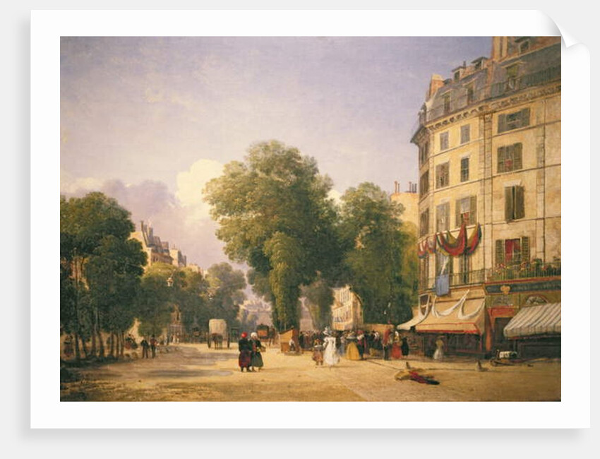 Boulevard des Capucines on the Corner of Rue de la Paix, Paris, 1829 by Caleb Robert Stanley