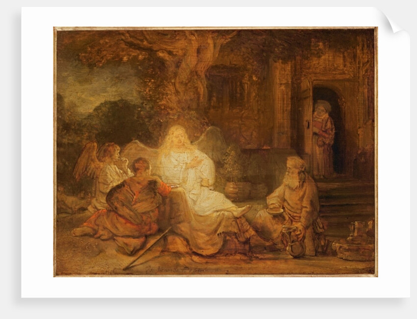Abraham Receives the Three Angels, 1646 by Rembrandt Harmensz. van Rijn