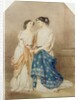 Scene from the 1848 production of 'Antigone' at the St. James Theatre with Mlle. Baptiste as Ismeme and Mme. Pechter as Antigone, 1848 by Alfred-Edward Chalon