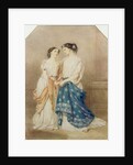 Scene from the 1848 production of 'Antigone' at the St. James Theatre with Mlle. Baptiste as Ismeme and Mme. Pechter as Antigone, 1848 by Alfred-Edward Chalon