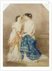 Scene from the 1848 production of 'Antigone' at the St. James Theatre with Mlle. Baptiste as Ismeme and Mme. Pechter as Antigone, 1848 by Alfred-Edward Chalon