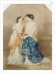 Scene from the 1848 production of 'Antigone' at the St. James Theatre with Mlle. Baptiste as Ismeme and Mme. Pechter as Antigone, 1848 by Alfred-Edward Chalon