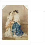 Scene from the 1848 production of 'Antigone' at the St. James Theatre with Mlle. Baptiste as Ismeme and Mme. Pechter as Antigone, 1848 by Alfred-Edward Chalon