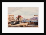 The Port at Gaeta, with additions by Princess Maria Annunziata di Borbone by Giacinto Gigante