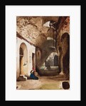 Woman praying at vaulted shrine in the amphitheatre of Pozzuoli, with additions by Princess Maria Annunziata di Borbone by Giacinto Gigante
