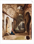 Woman praying at vaulted shrine in the amphitheatre of Pozzuoli, with additions by Princess Maria Annunziata di Borbone by Giacinto Gigante