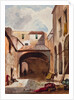 Passage and street with figures, with additions by a Borbone pupil, possibly Prince Alfonso Maria di Borbone, 1853 by Giacinto Gigante