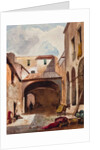 Passage and street with figures, with additions by a Borbone pupil, possibly Prince Alfonso Maria di Borbone, 1853 by Giacinto Gigante