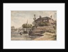 Berkshire: Windsor Bridge from the meadow going to Clewer, Mr Collins' House, Young Cramer and Blagsom in the boat, 18 July 1832 by William Crotch