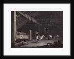 The white horse: barn interior by Johann Christoph Dietzsch