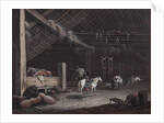 The white horse: barn interior by Johann Christoph Dietzsch