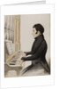 Tom Pinch playing the Salisbury organ by Hablot Knight Browne