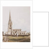 Middleton Cheney, South view of the Church, c.1820 by English School