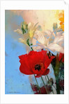 Poppy on blue, 2014 by AlyZen Moonshadow