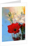 Poppy on blue, 2014 by AlyZen Moonshadow