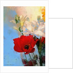Poppy on blue, 2014 by AlyZen Moonshadow