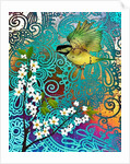Bird with Cherry Blossoms, 2014 by AlyZen Moonshadow