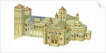 Santiago de Compostela Romanesque Cathedral. Reconstruction. Spain by Fernando Aznar Cenamor