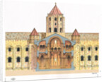 Santiago de Compostela Romanesque Cathedral.Cross section. Spain by Fernando Aznar Cenamor