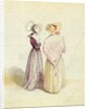 Two women in bonnets, c.1825 by English School