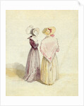 Two women in bonnets, c.1825 by English School