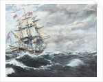 USS Constitution heads for HM Frigate Guerriere 19/08/1812, 2003 by Vincent Alexander Booth
