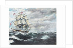 USS Constitution heads for HM Frigate Guerriere 19/08/1812, 2003 by Vincent Alexander Booth