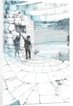 The Castle in the Forest of Findhorn, man on stairs, 2006 by Vincent Alexander Booth