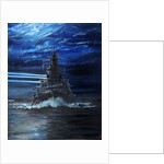 IJN Hiei and Akatsuki light up USS Atlanta, Guadalcanal 1942, 2018 by Vincent Alexander Booth