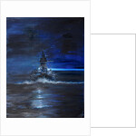 Kirishima with Atago light up USS South Dakota Guadalcanal 1942, 2018 by Vincent Alexander Booth