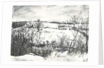 Snow over land at Osmotherley, 1997 by Vincent Alexander Booth