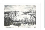 Snow over land at Osmotherley, 1997 by Vincent Alexander Booth