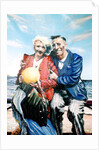 Gran and Granddad with ball at the seaside, 2017 by Vincent Alexander Booth