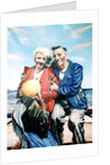 Gran and Granddad with ball at the seaside, 2017 by Vincent Alexander Booth