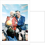 Gran and Granddad with ball at the seaside, 2017 by Vincent Alexander Booth