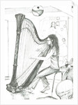 The Harpist 8th day cafe Manchester, 2007 by Vincent Alexander Booth