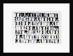 The Truth in Black and White, 2015 by Nancy Moniz Charalambous