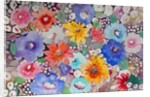 floral quilt by Neela Pushparaj