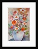 White vase with daisies by Neela Pushparaj