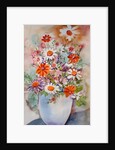 White vase with daisies by Neela Pushparaj