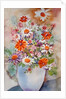 White vase with daisies by Neela Pushparaj