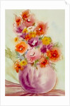 Flowers in a Purple Vase by Neela Pushparaj