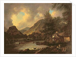 Castle Crag Borrowdale by Julius Caesar Ibbetson