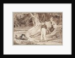 Four figures among the trees on a hot day, 1807 by John Harden
