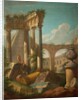 Classical Scene - Ruined Temple, 19th century by Giovanni Paolo Pannini or Panini