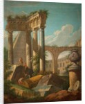Classical Scene - Ruined Temple, 19th century by Giovanni Paolo Pannini or Panini