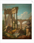 Classical Scene - Ruined Temple, 19th century by Giovanni Paolo Pannini or Panini