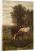 Two Cows in a Landscape by William Frederick Hulk