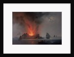 New Volcano Erupting from the Sea around Sicily in 1831 by Italian School